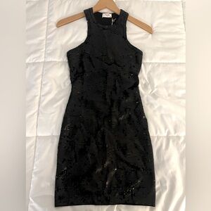 Celine scoop neck sequin mini dress